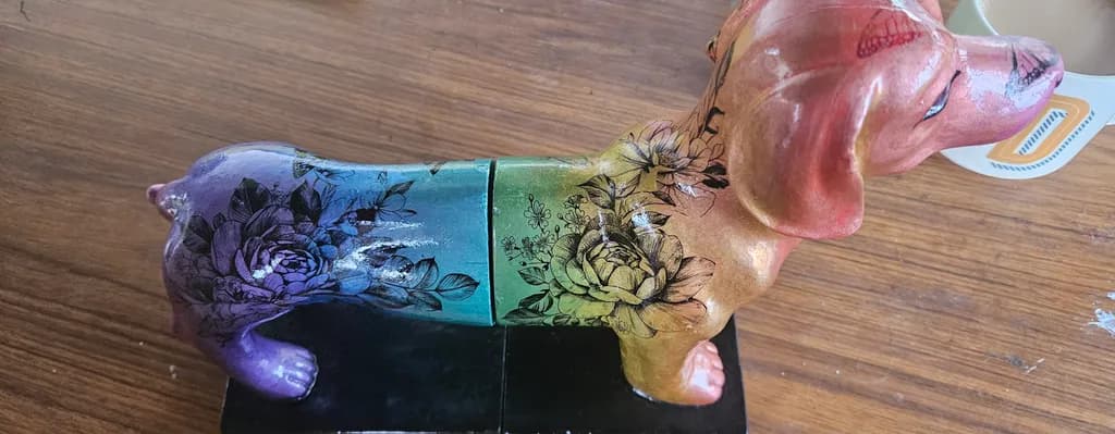 Decorated Dog Sculpture