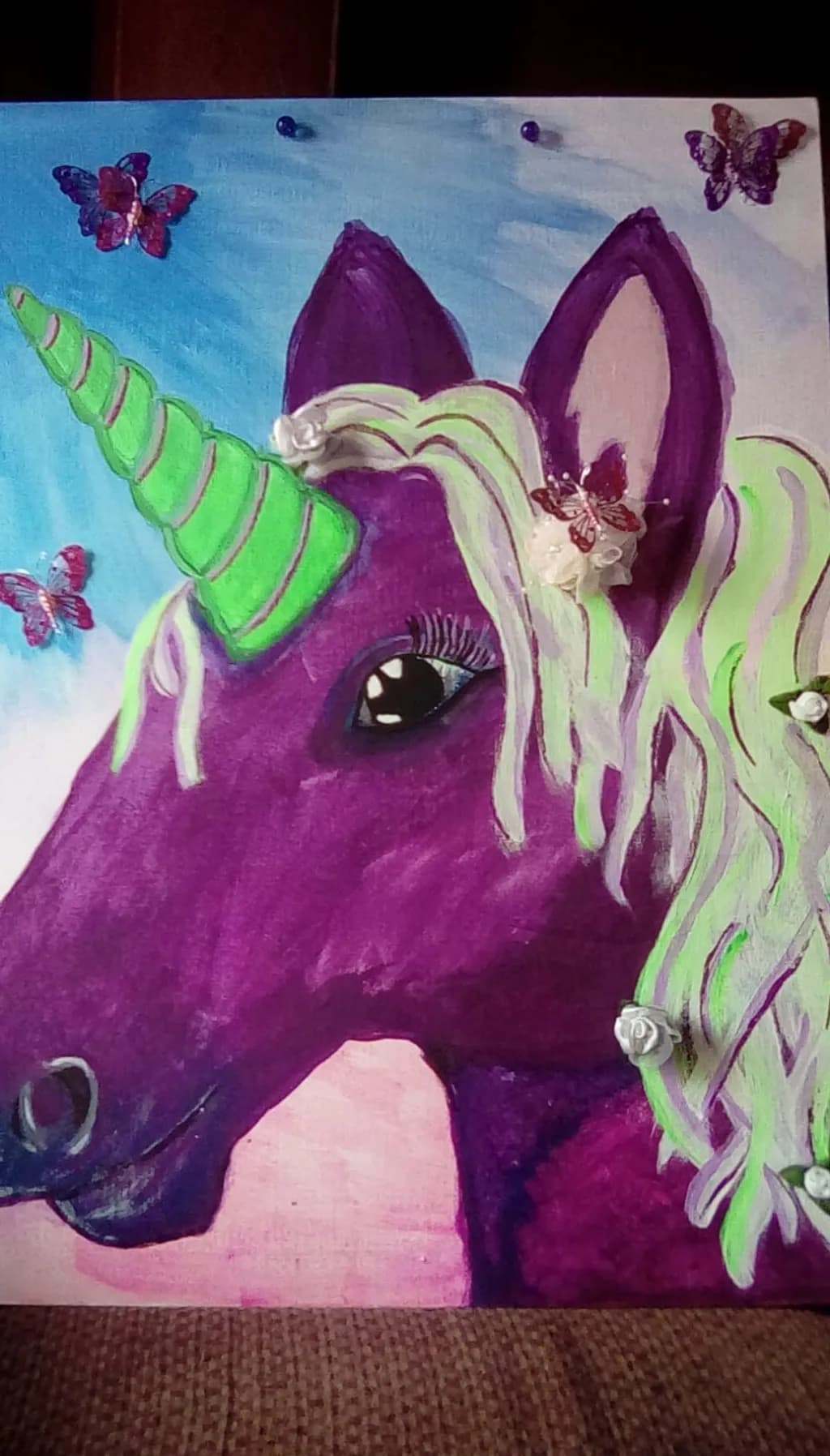 Purple Unicorn Portrait