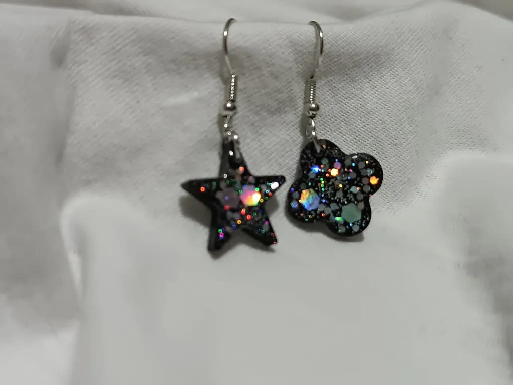 Star and Flower Earrings