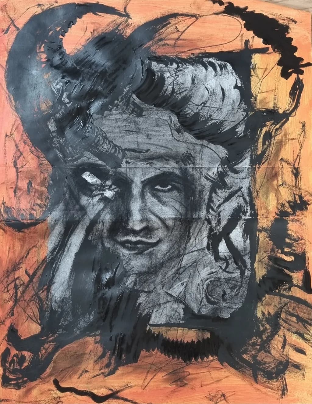 Charcoal Portrait Expression