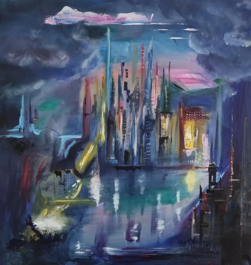 Abstract Cityscape Reflection