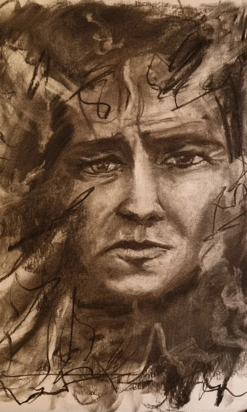 Charcoal Portrait Expression