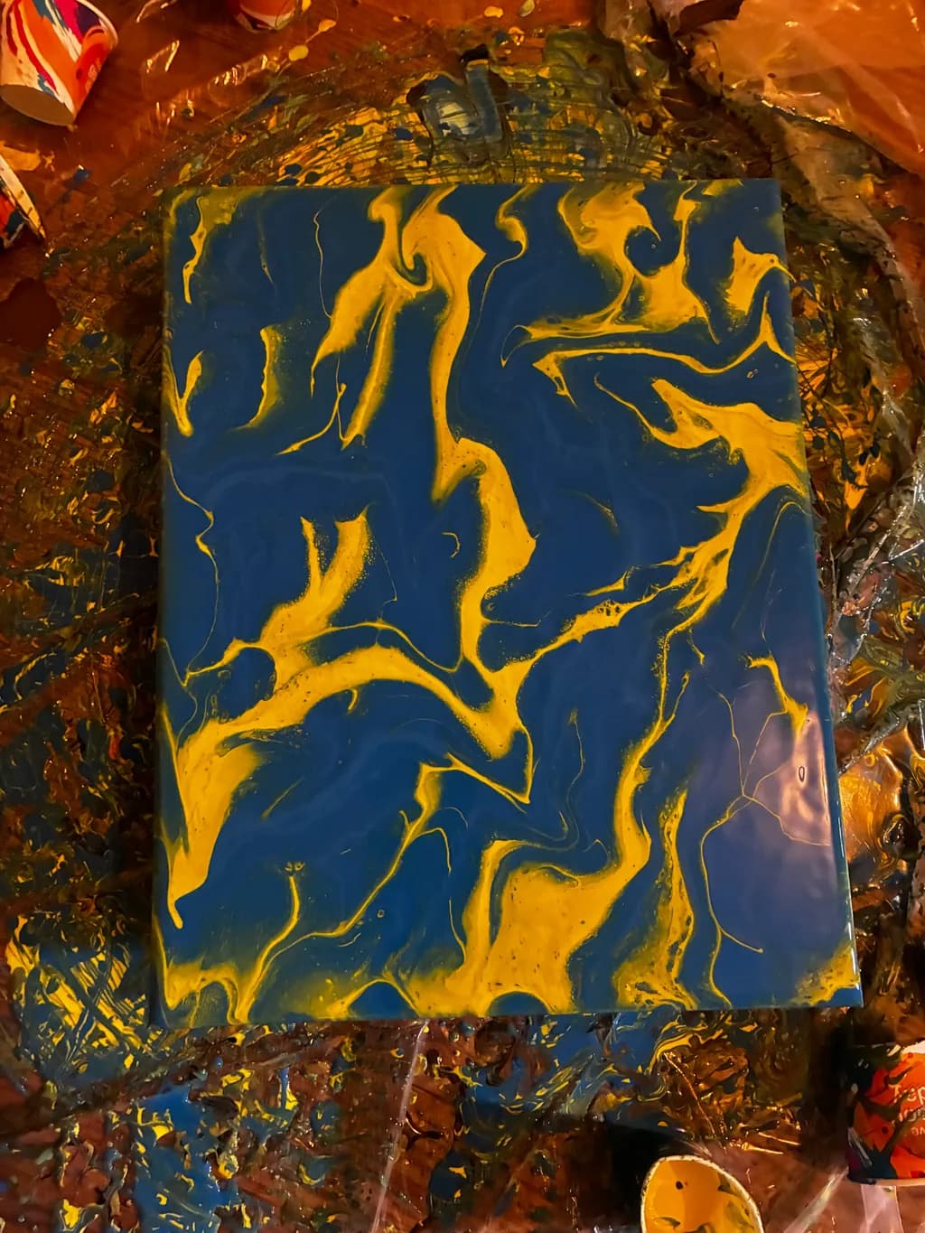 Blue and Gold Swirls