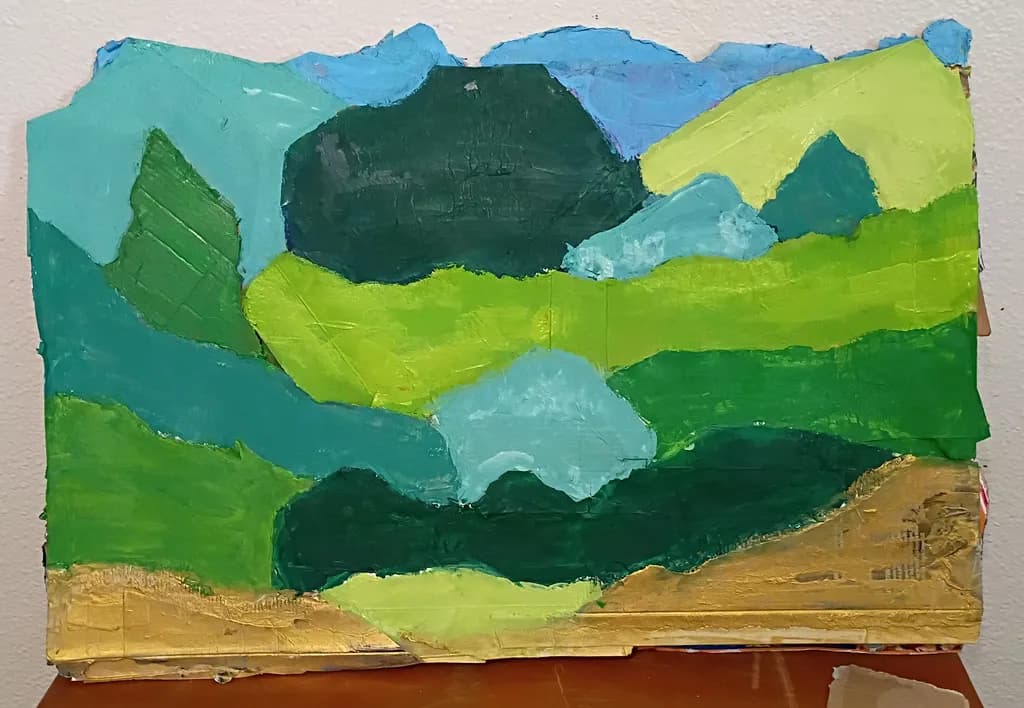 Layered Mountain Landscape