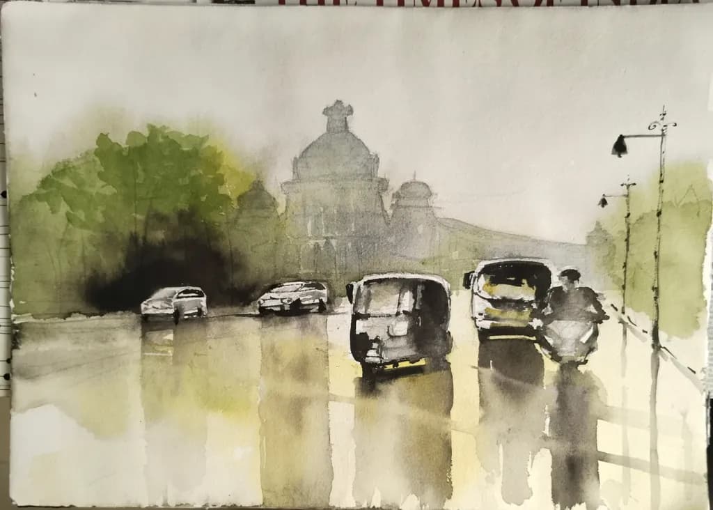 Rainy City Street
