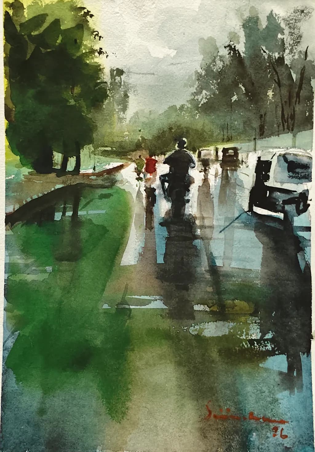 Rainy Street Scene