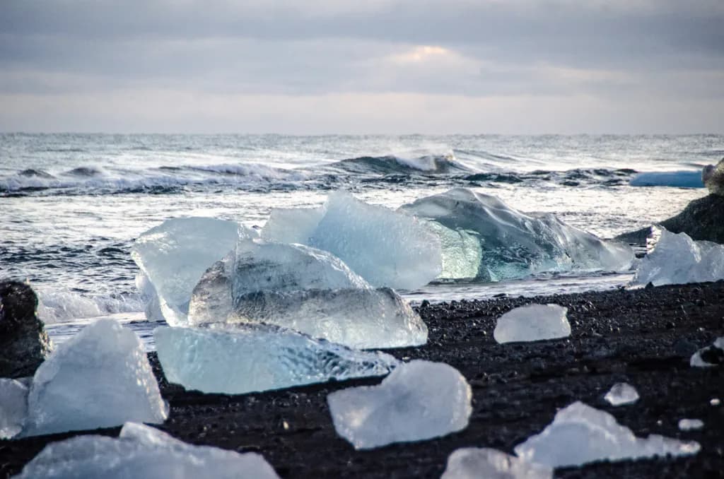 Ice on Black Beach