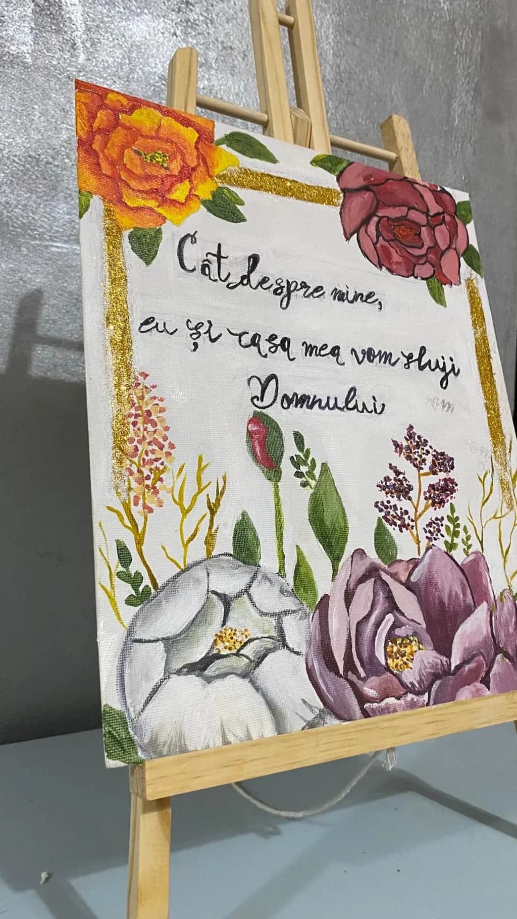 Floral Scripture Canvas