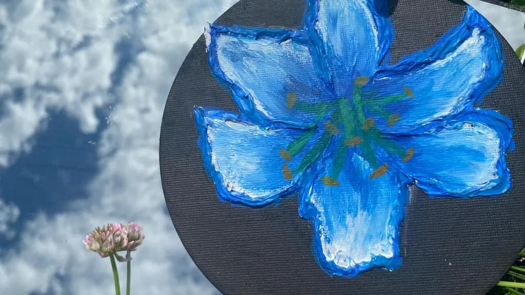 Abstract Blue Flower