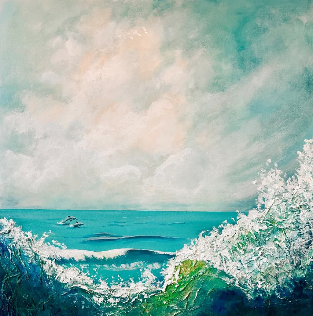 Ocean Waves and Dolphins