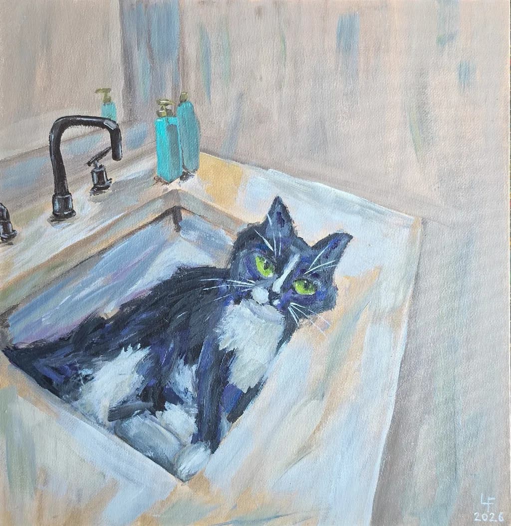 Cat in Sink