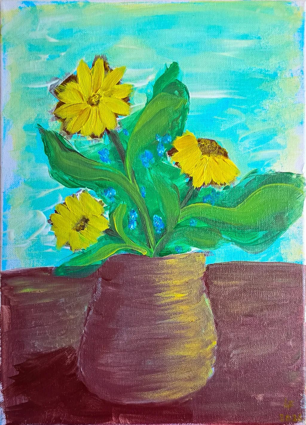 Yellow Flowers in Vase