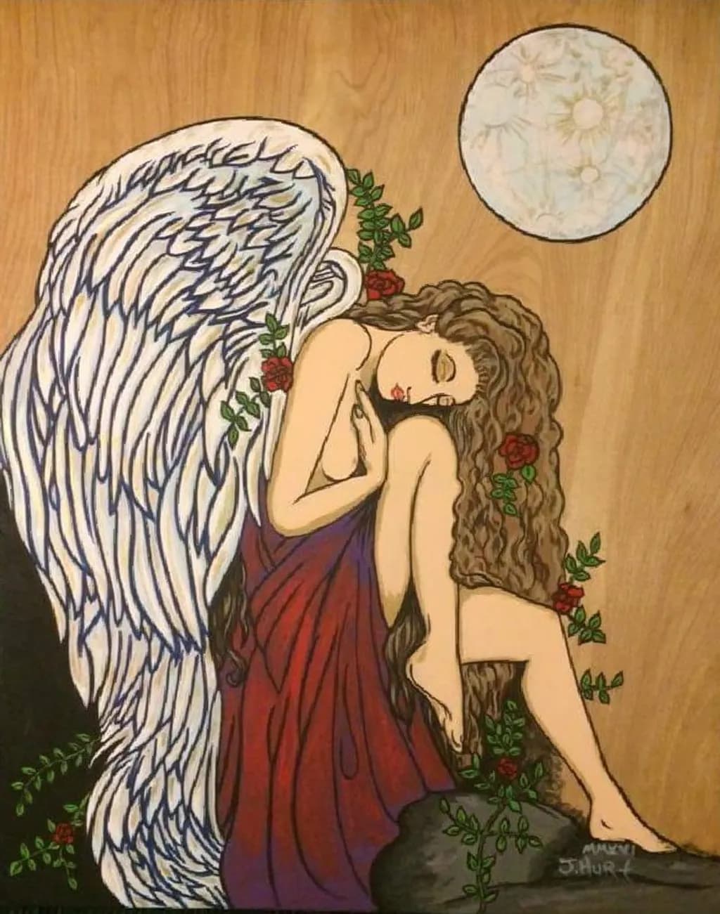 Winged Figure with Moon