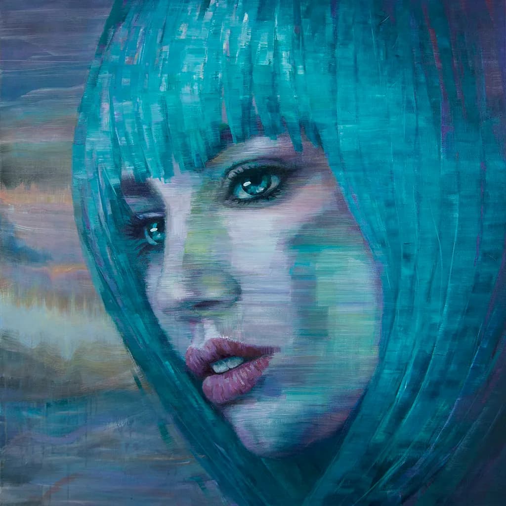 Turquoise Woman Portrait