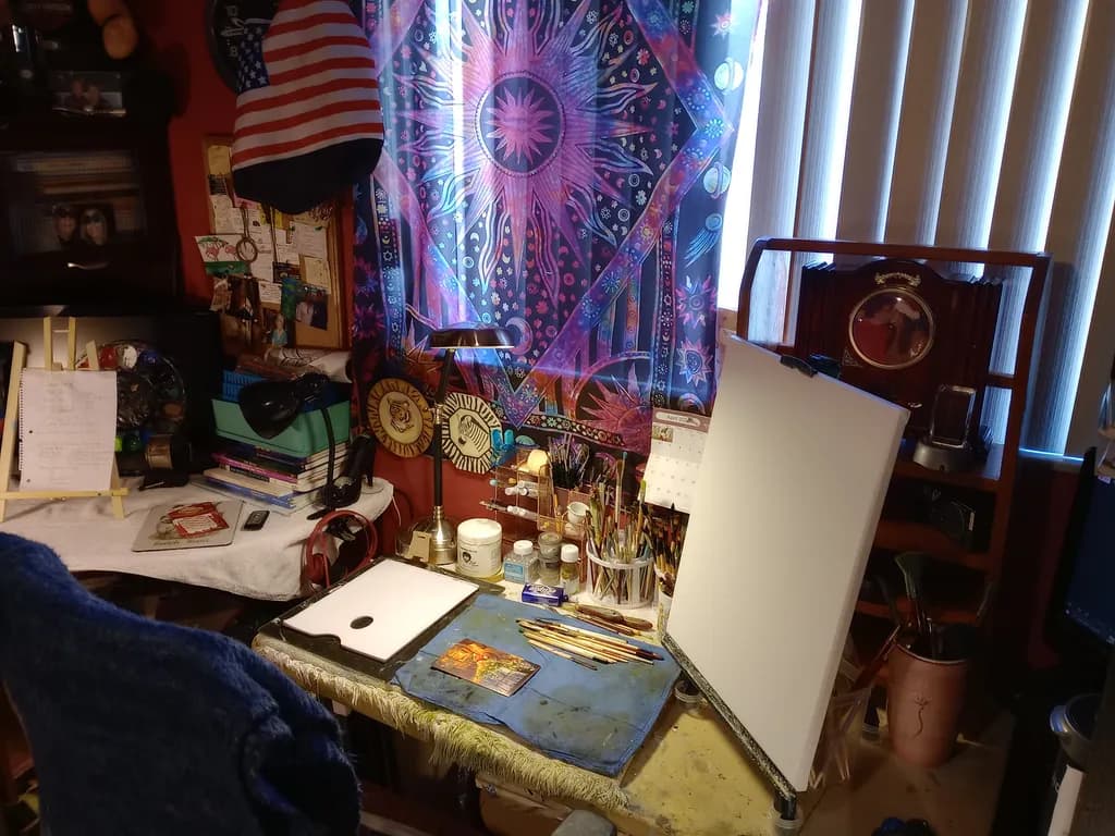 Artist's Workspace Canvas