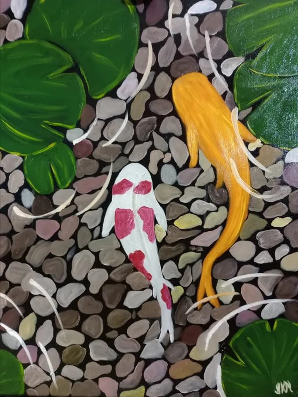 Koi Pond with Lilies
