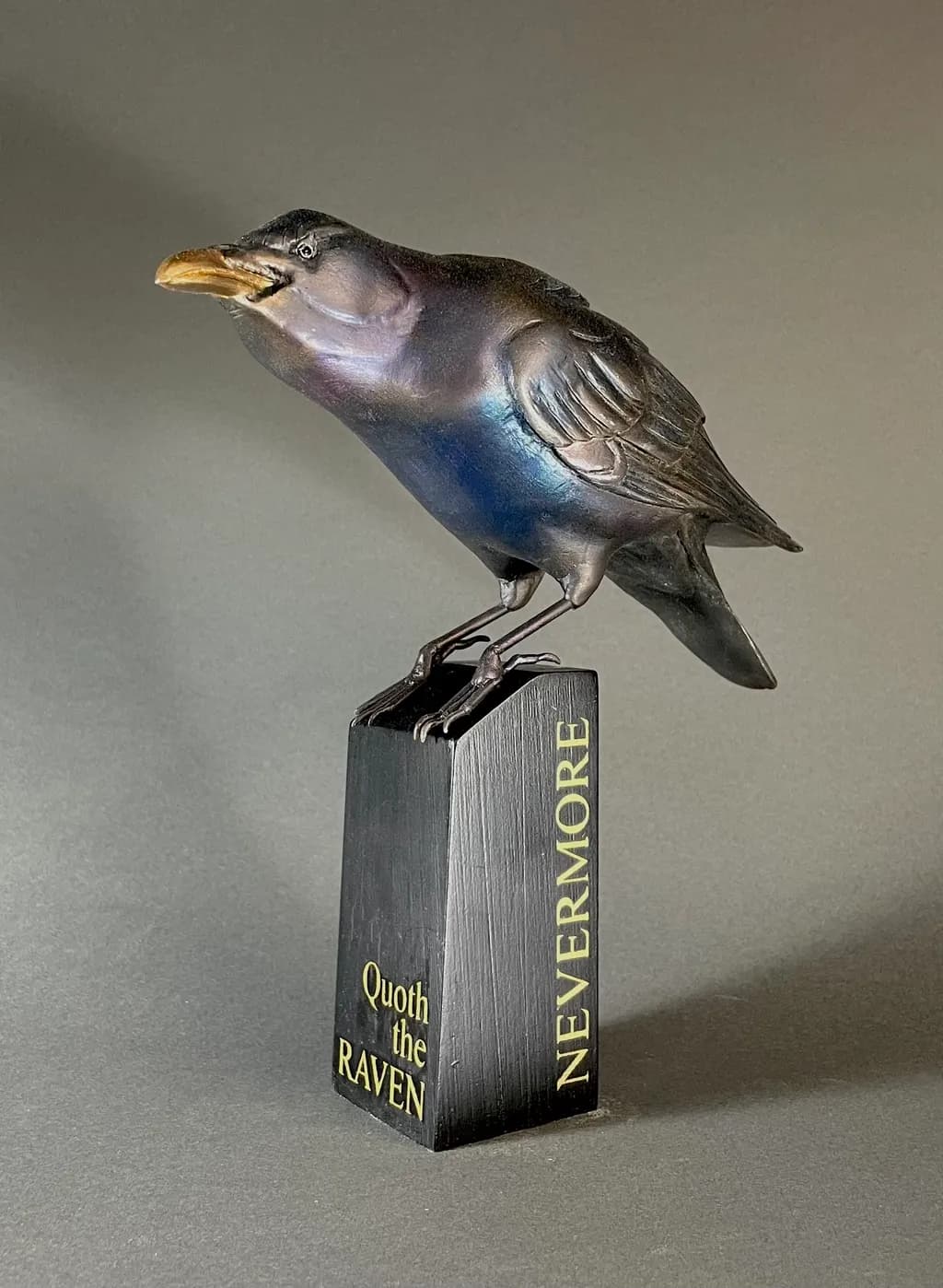 Metallic Raven Sculpture