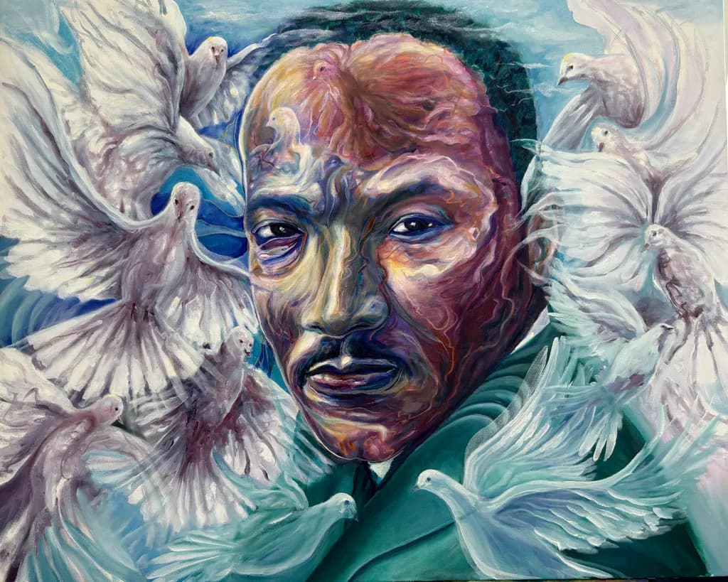 Man and Doves