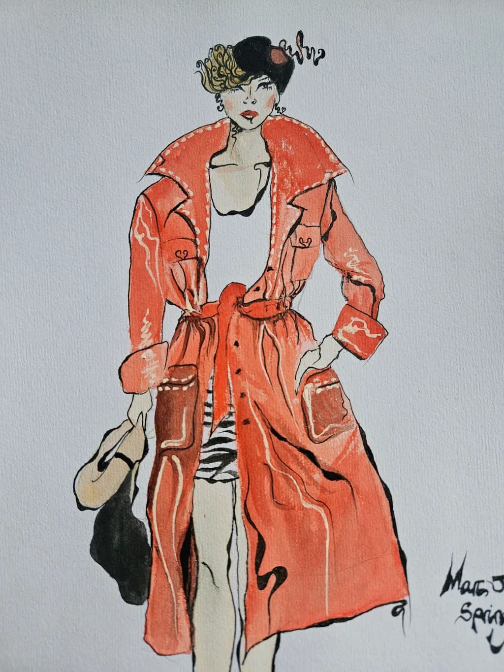 Orange Trench Coat