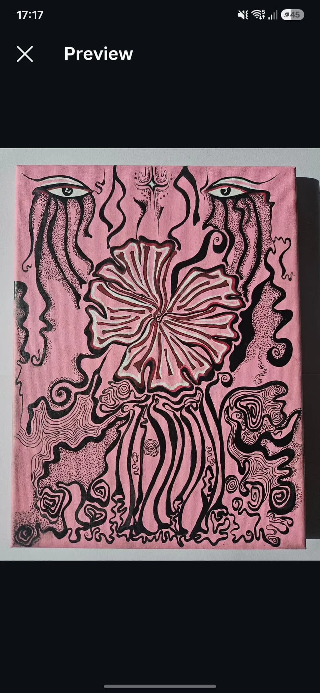 Abstract Floral Faces