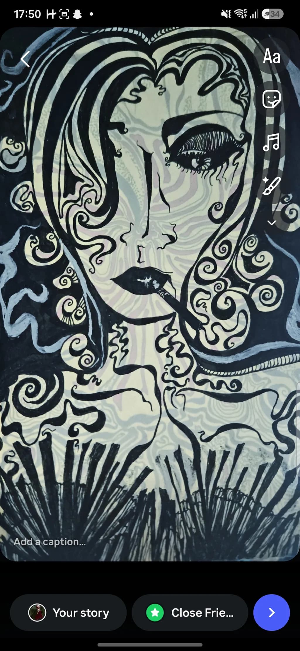 Smoke Spiral Portrait