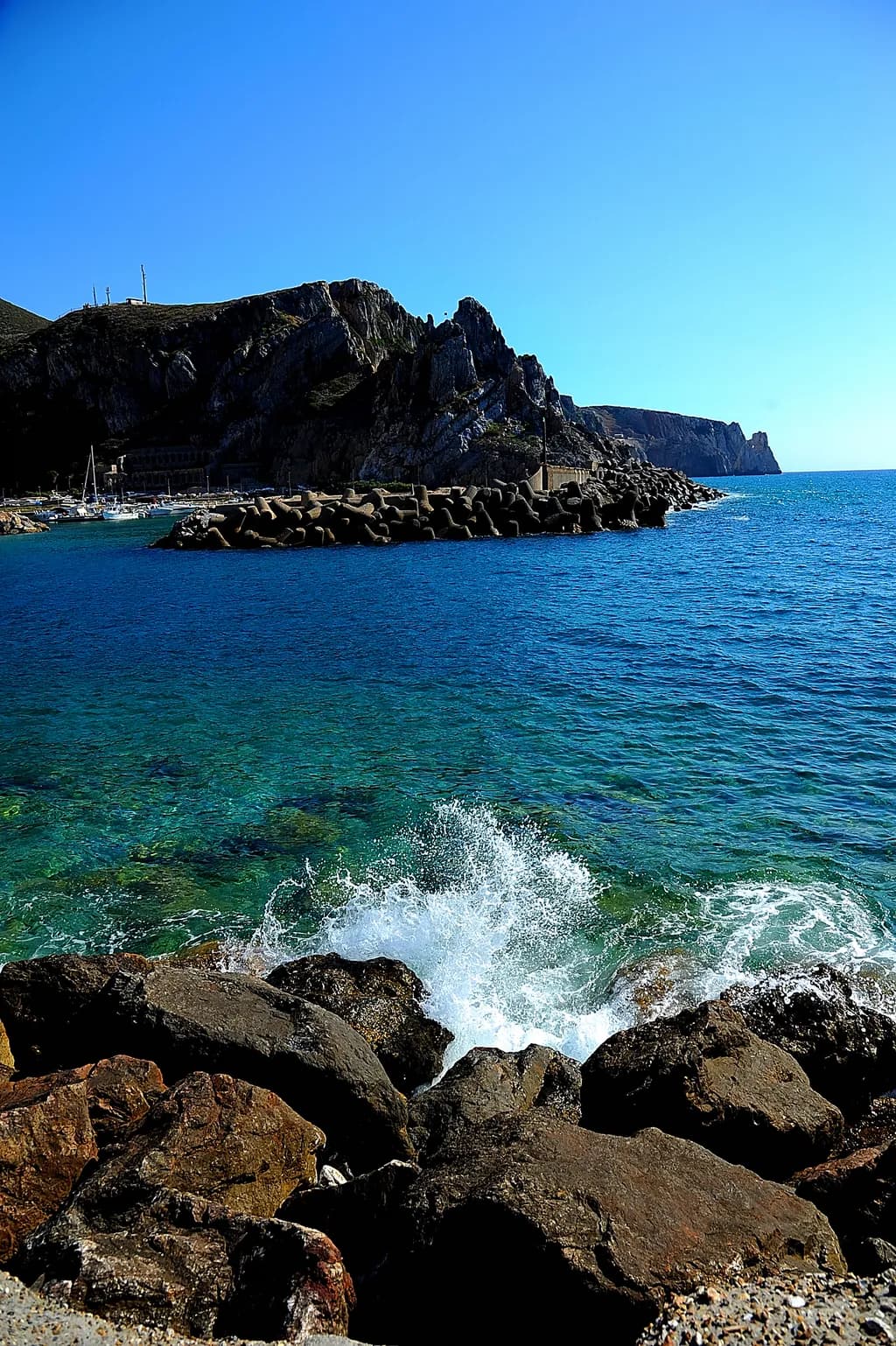 Rocky Shoreline Splash