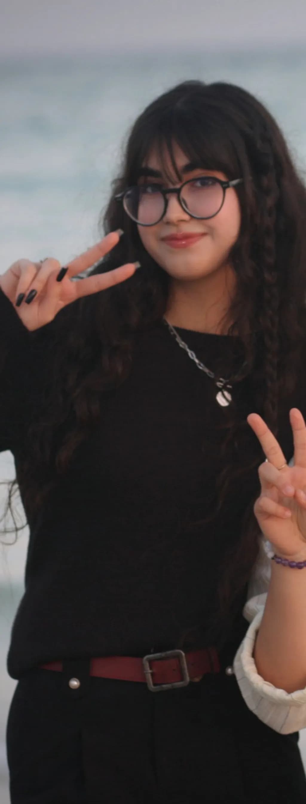 Beachside Peace Gesture