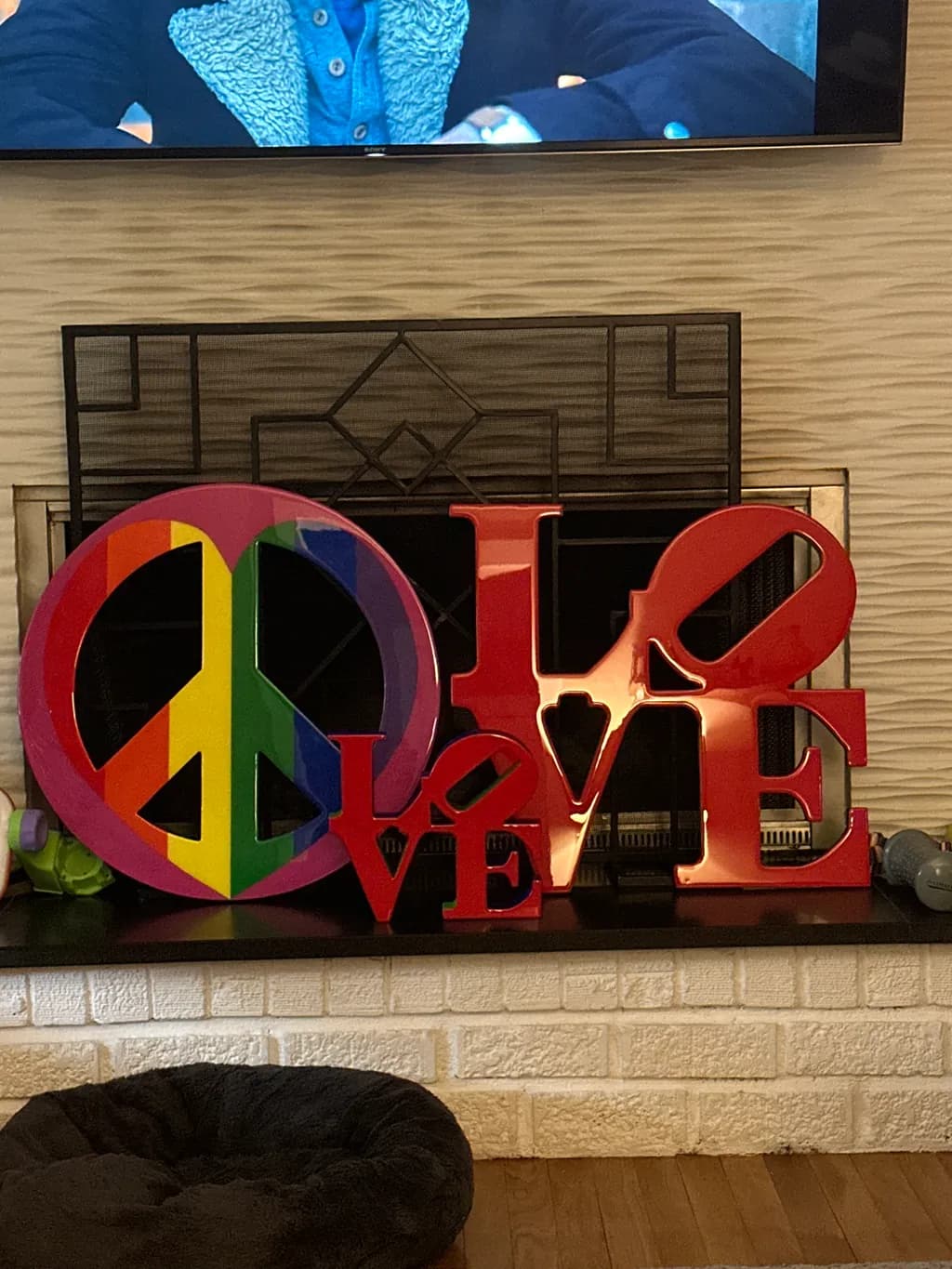 Peace and Love Sculpture