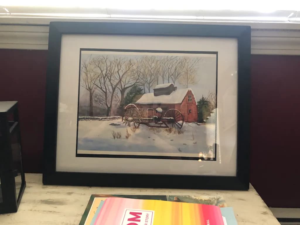 Winter Barn Landscape
