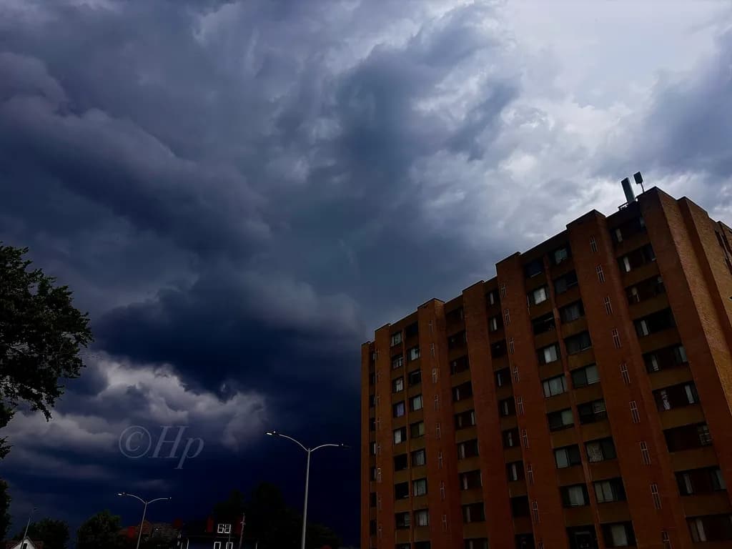 Stormy Urban Skyline