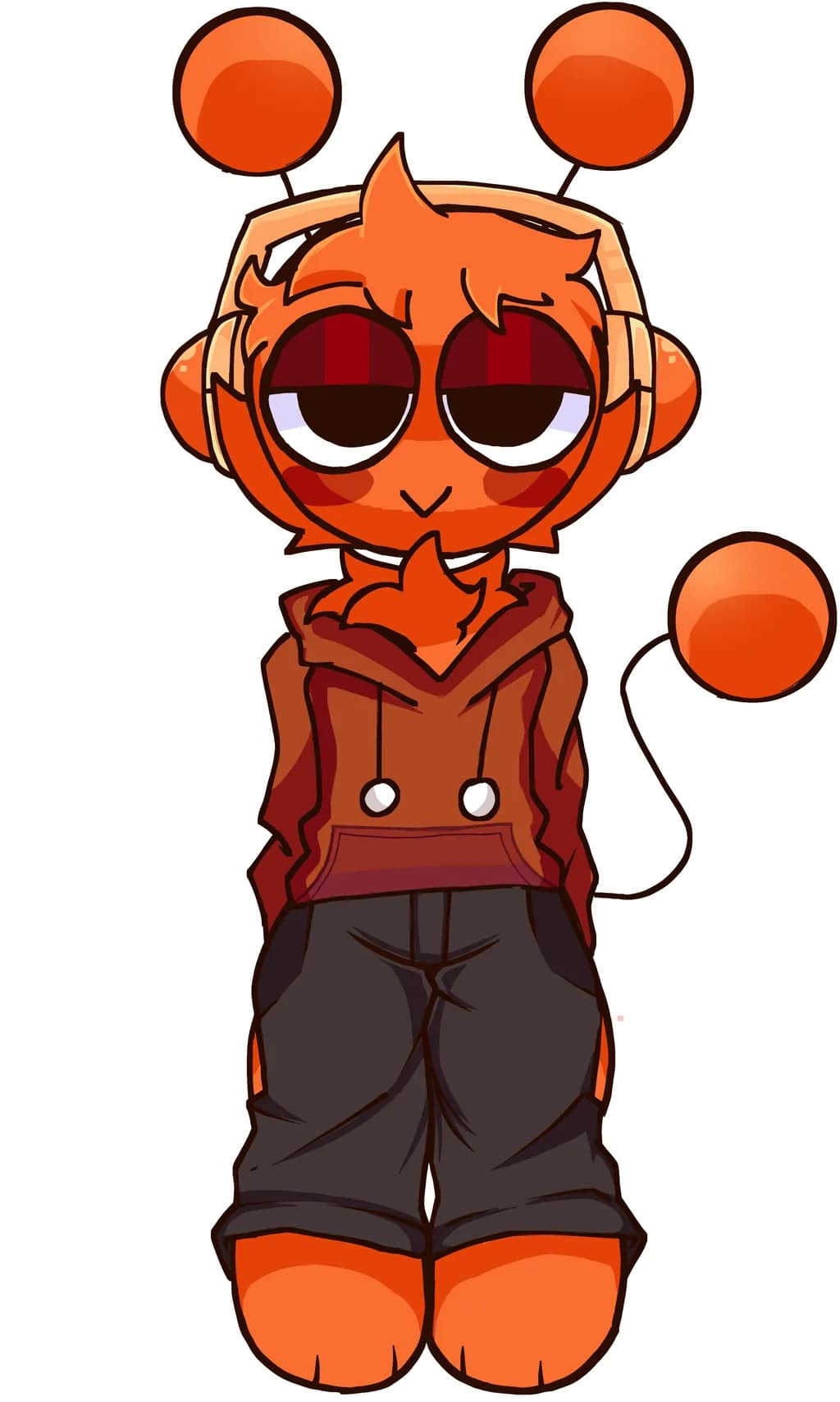 Orange Hoodie Character