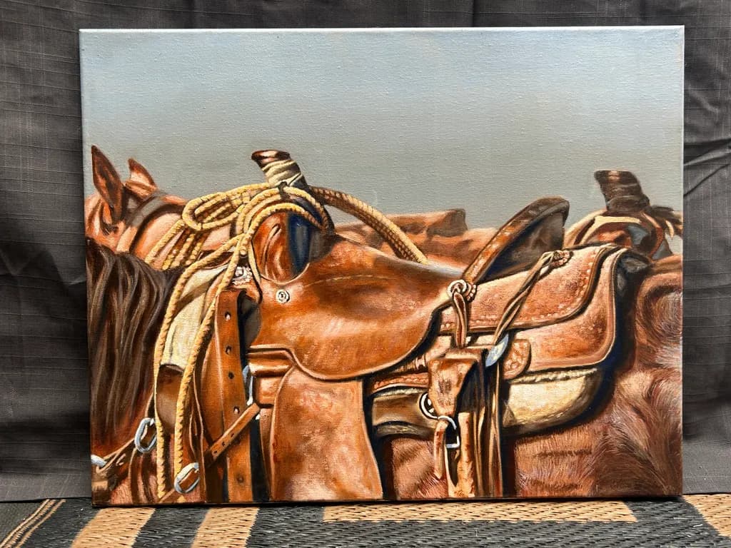 Western Saddle Close-up