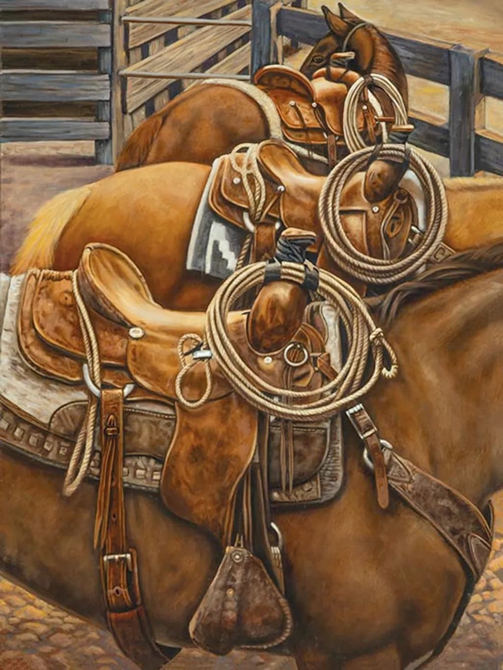 Saddled Horses