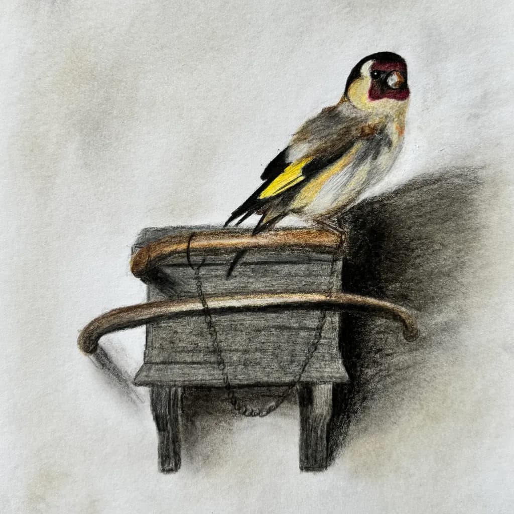 Bird on Wheelbarrow