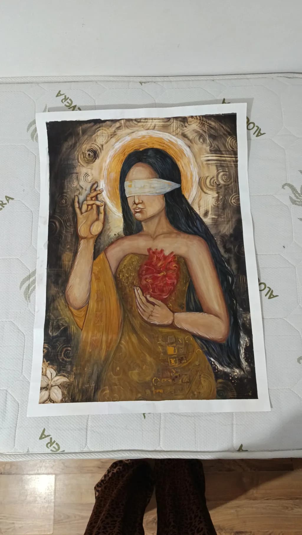 Blindfolded Woman with Heart