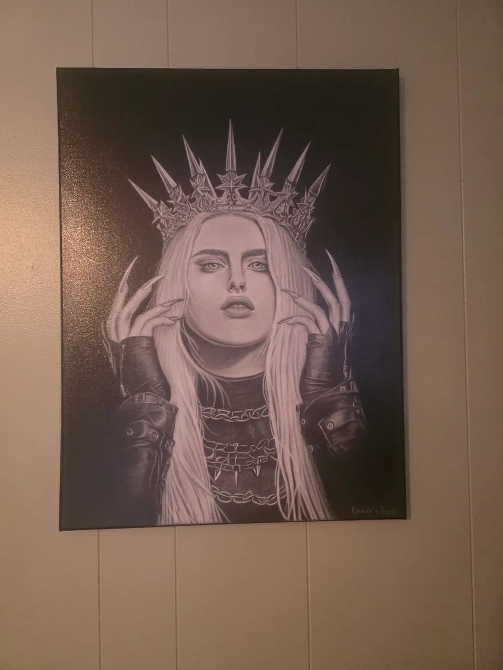 No clear subject nouns are present in the filename to include in the title, so a descriptive title based on the artwork is:

Spiked Crown Portrait