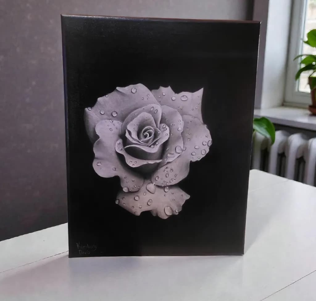 Rose with Dewdrops