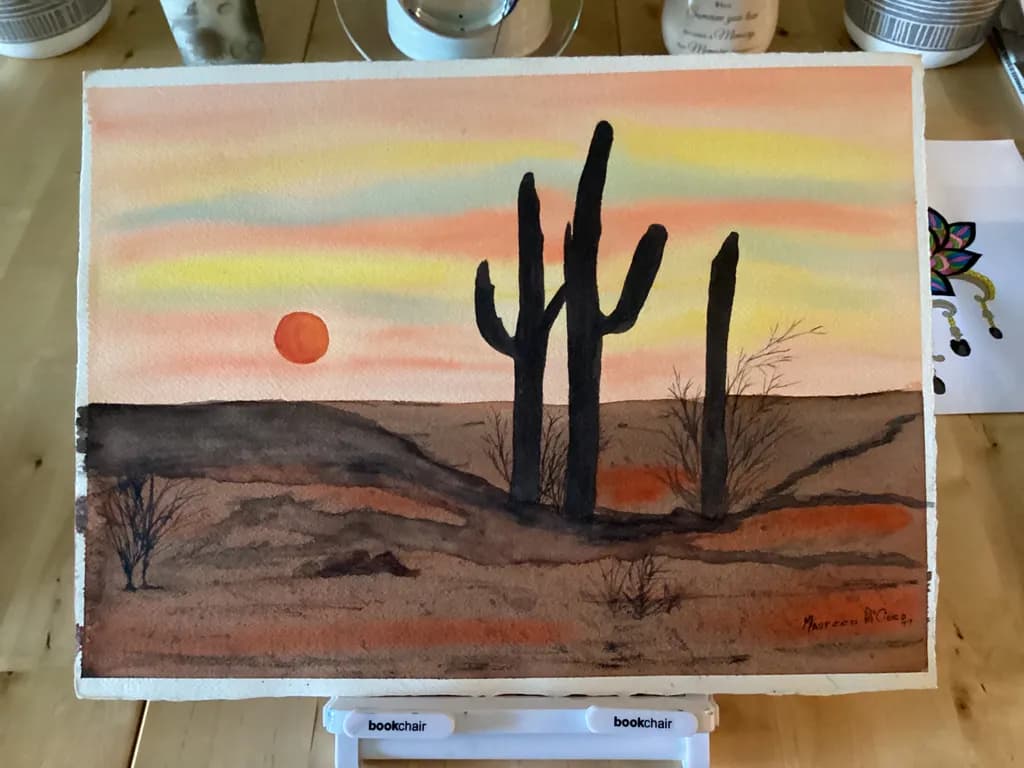 Desert Cactus Sunset