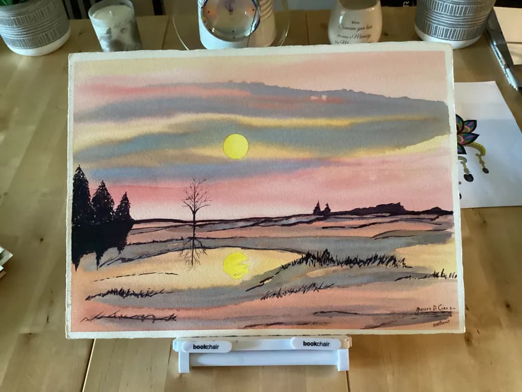 Sunset Over Marshland