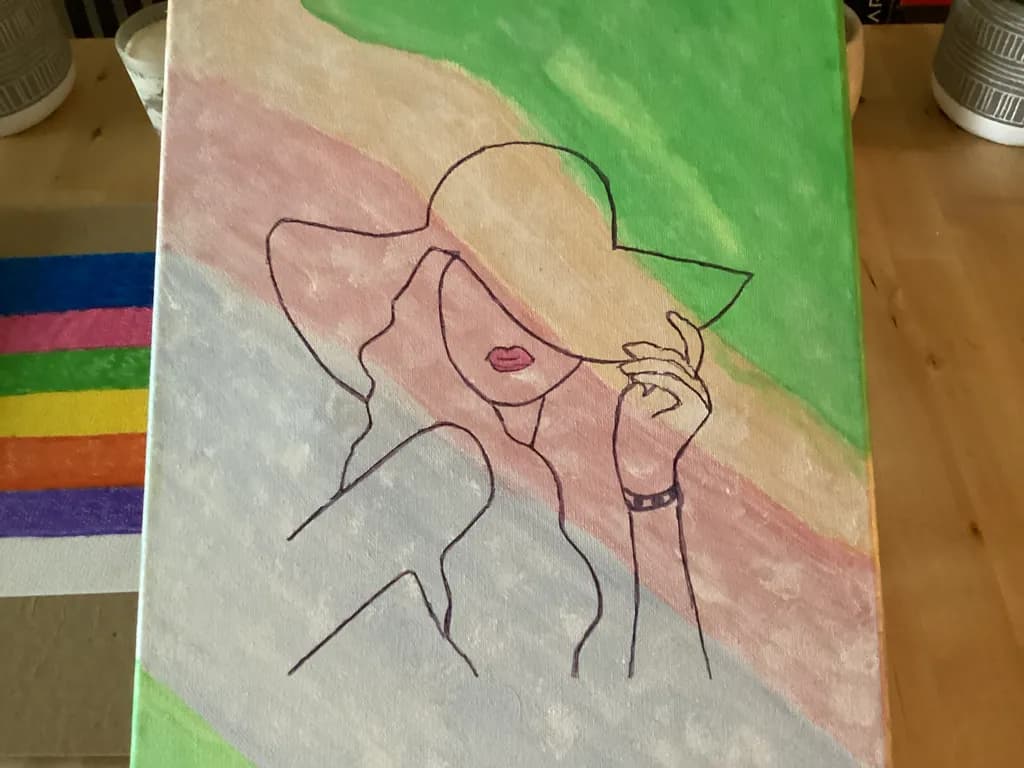 Woman in Hat Silhouette