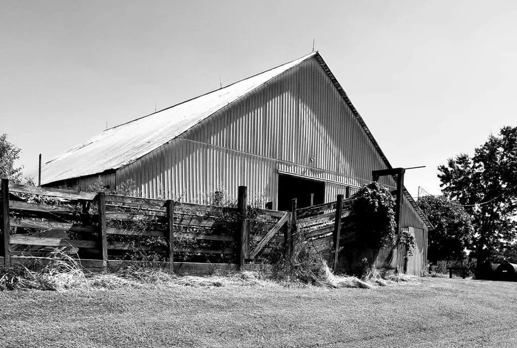 Barn and Fence Landscape