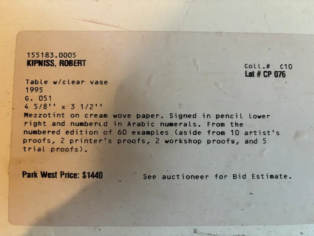Table with Clear Vase