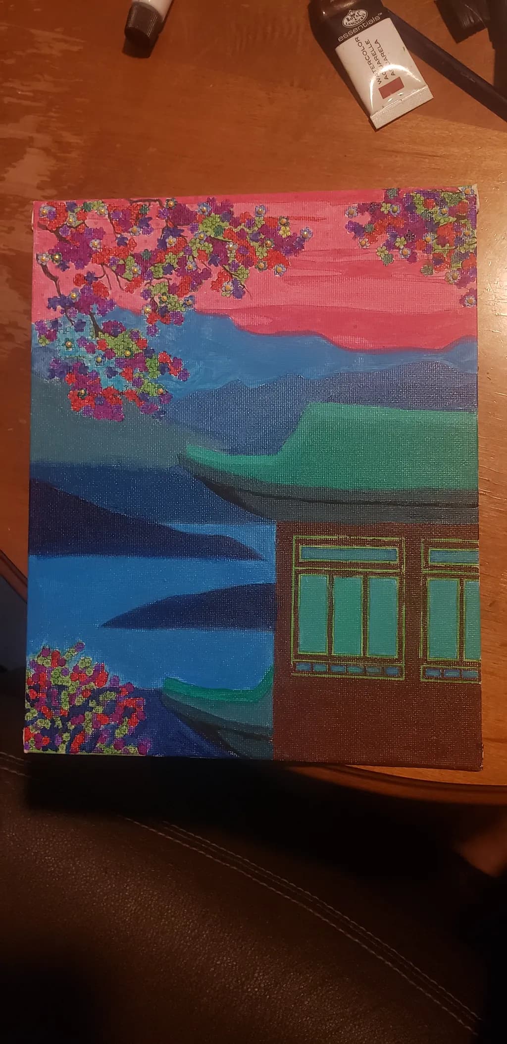 Temple by Blossoms