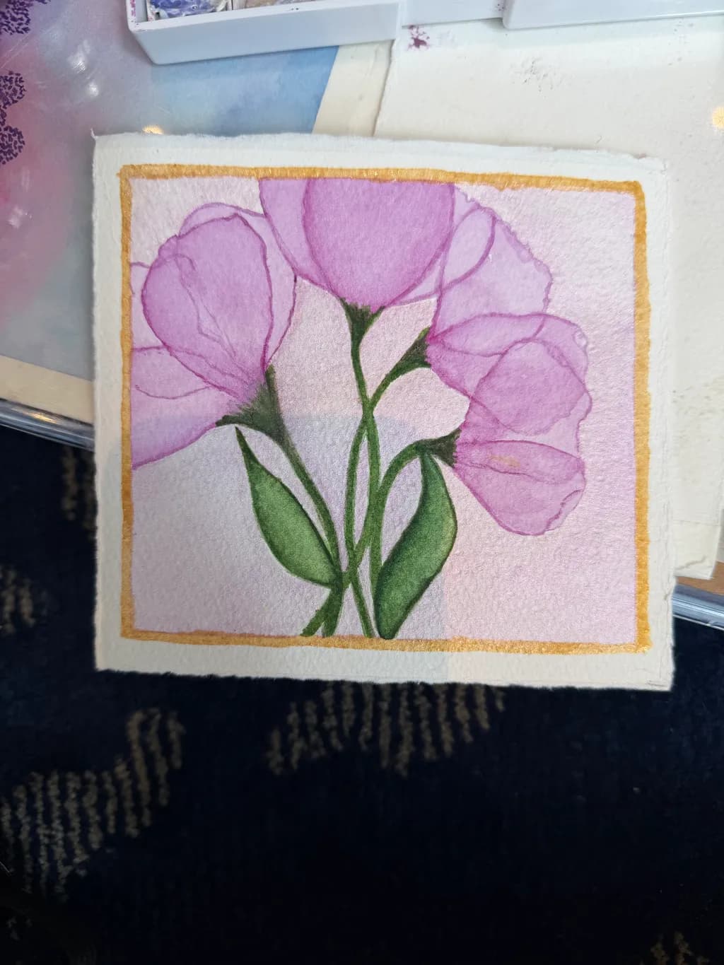 Pink Flower Trio