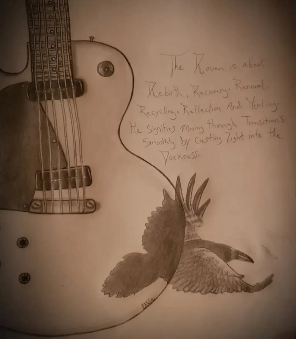 Guitar and Raven Transition