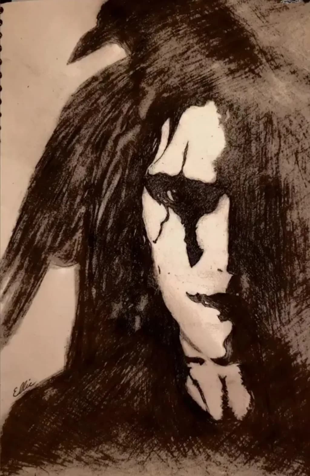 Gothic Crow Portrait