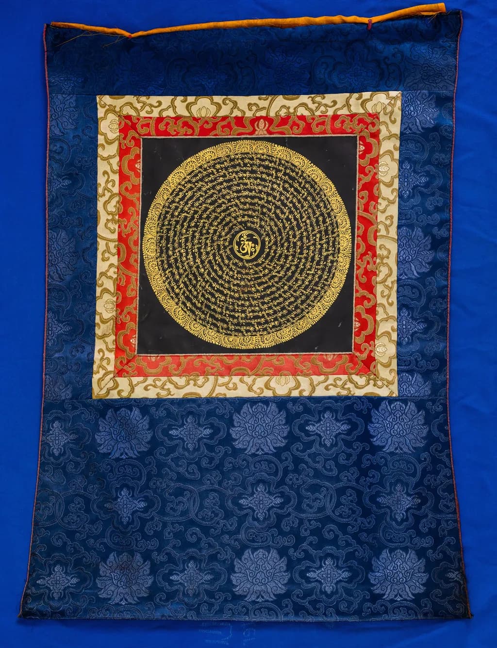 The Old Mine Mud Gold Six-Character Mantra Wheel thangka