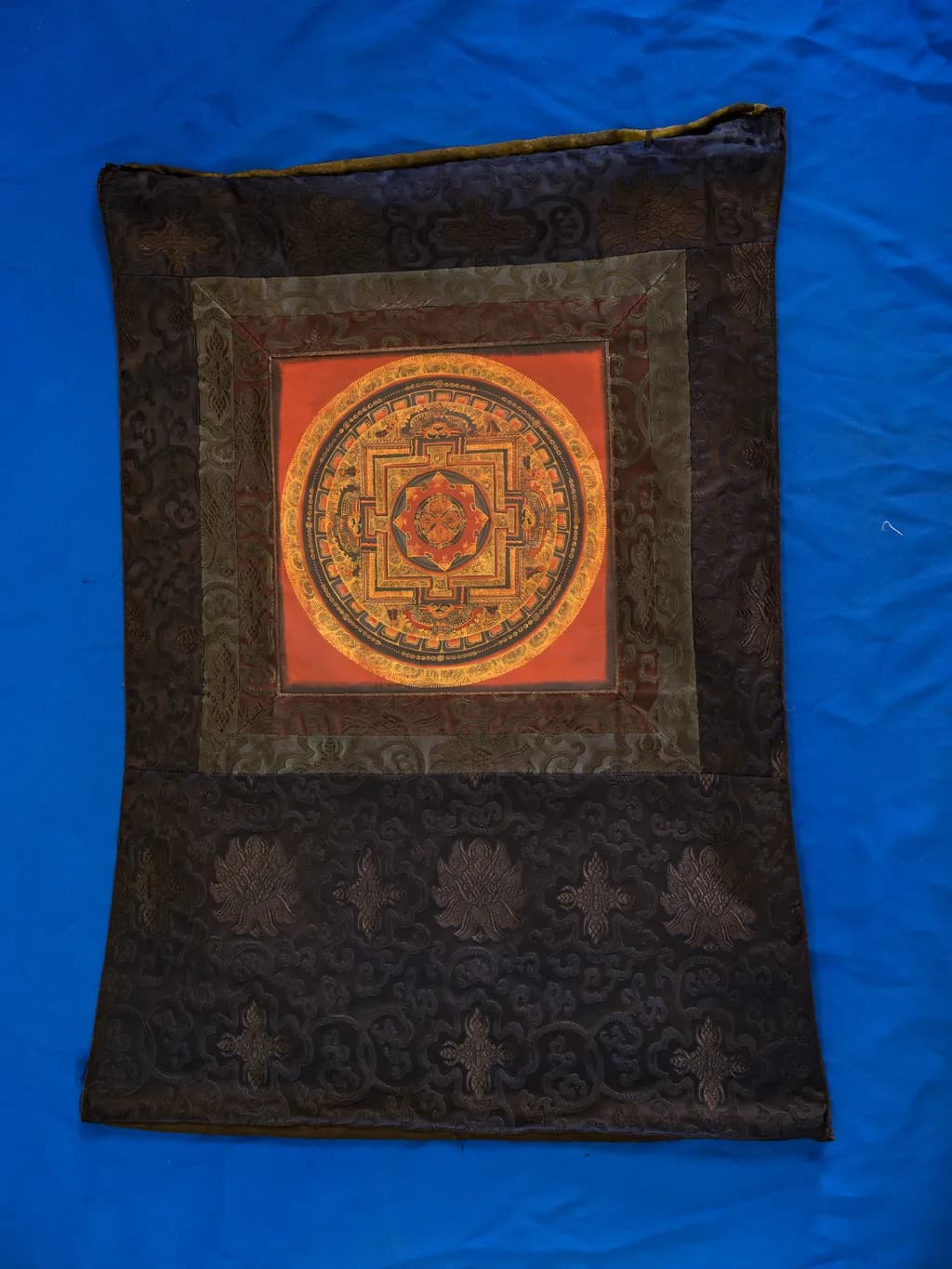Old mine clay Vajra Mandala thangka