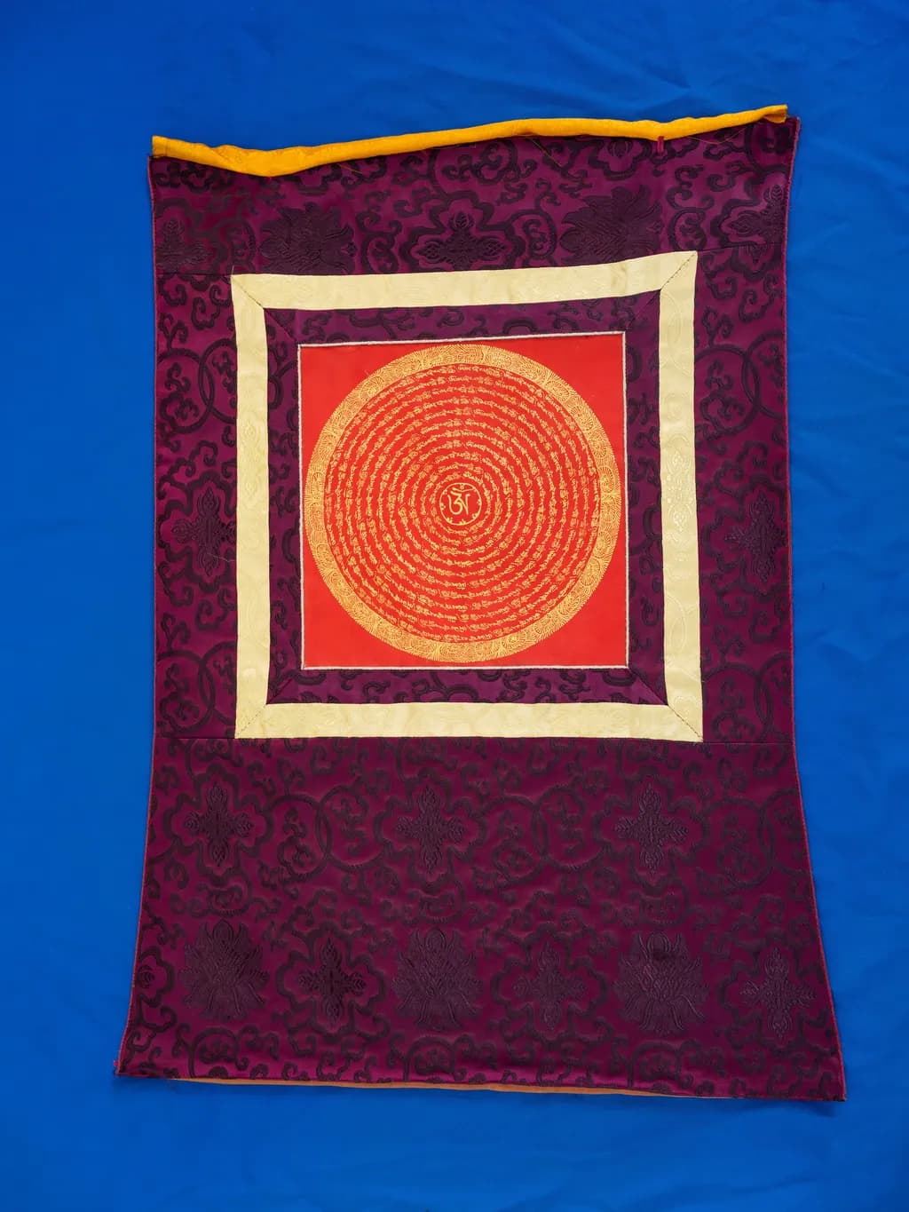 Old Mine Mud Gold Green Tara Heart Spell Curse Wheel thangka