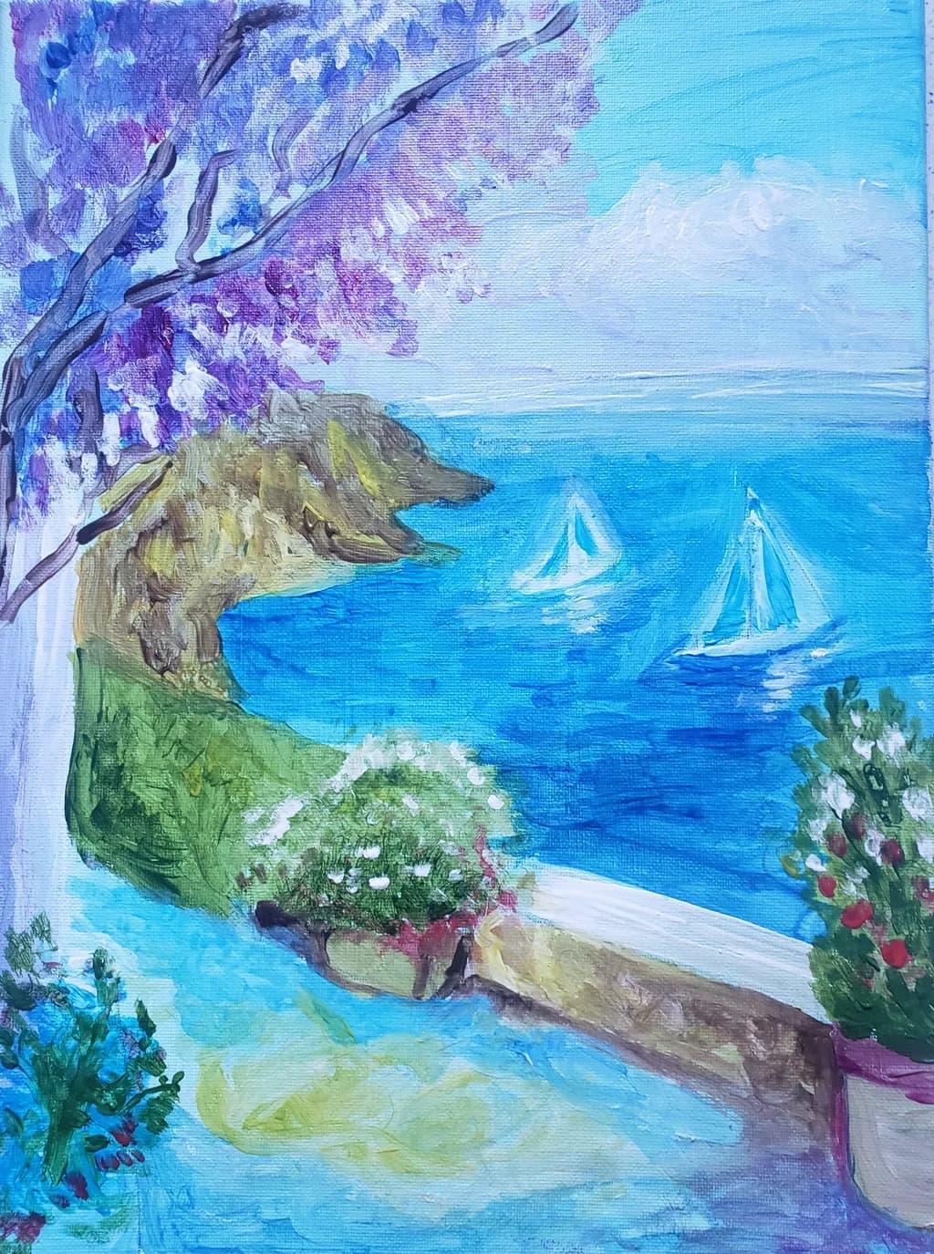 Seaside Sailboats